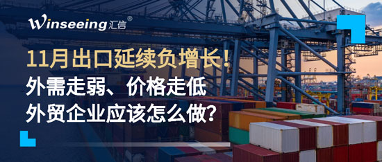 11月出口延续负增长！外需走弱 价格走低 外贸企业应该怎么做丨汇信外贸软件