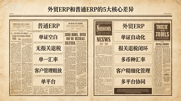 选外贸ERP还是通用ERP?从单证、报关到汇率,一文看懂5大核心差异(图3)